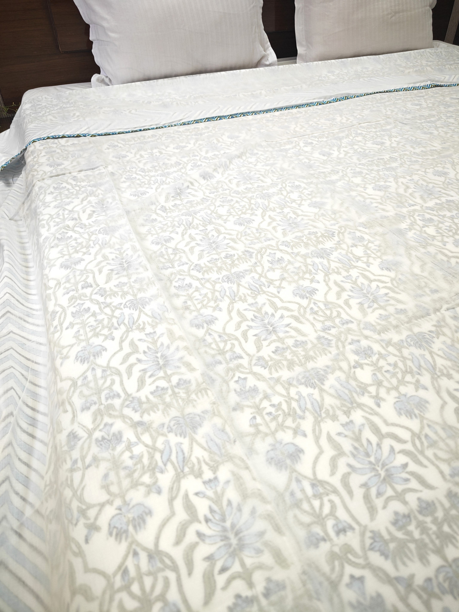 Block Print 3D Dohar - Botanicraft Hand Block Print Mulmul Jaipuri