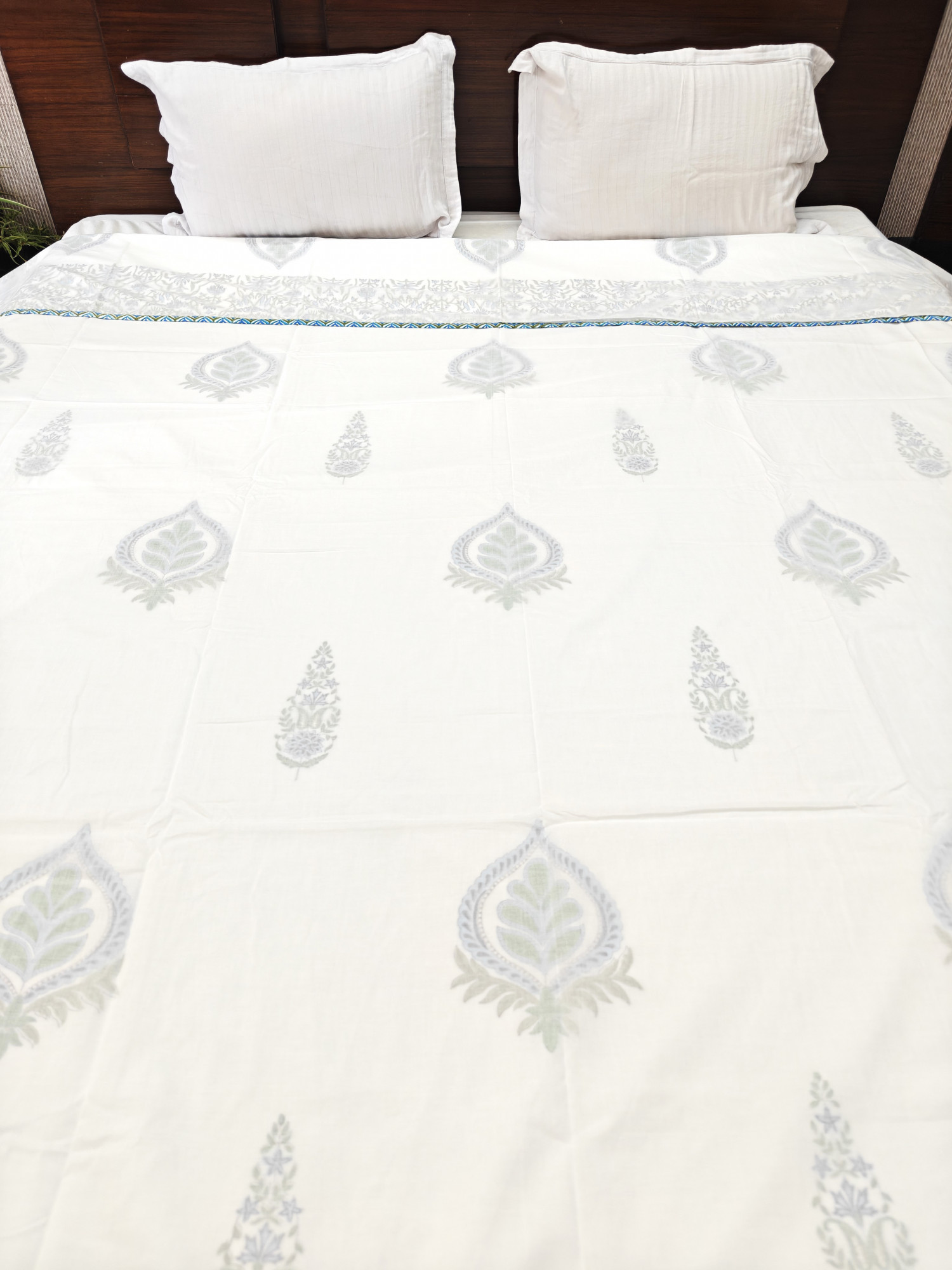 Block Print 3D Dohar - Botanicraft 2 Hand Block Print Mulmul Jaipuri