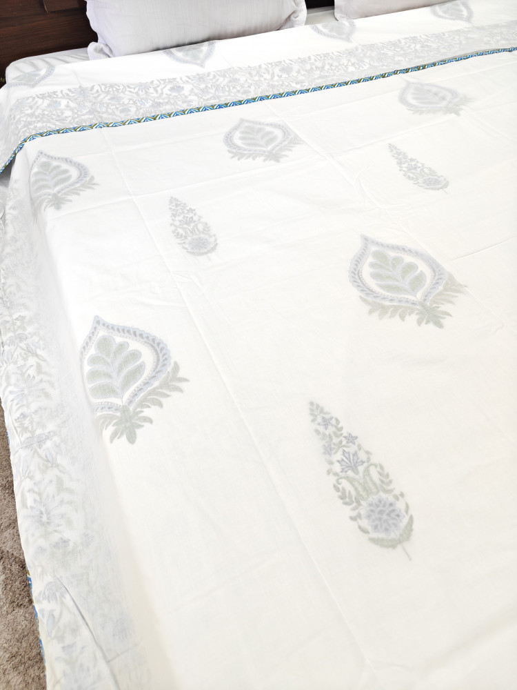 Image of Block Print 3D Dohar - Botanicraft 2 | Hand Block Print Mulmul Jaipuri