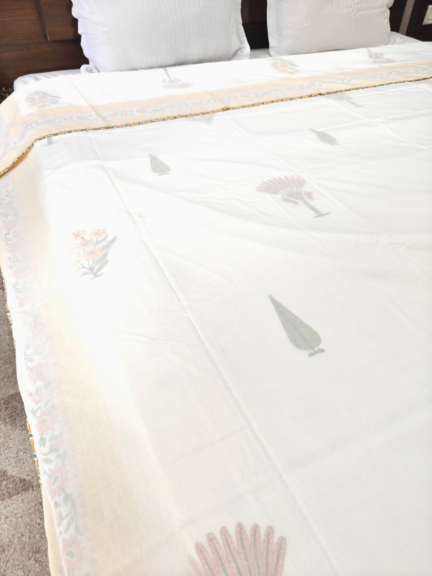 Block Print 3D Dohar - Rangrez Jaipur Hand Block Print Mulmul Jaipuri
