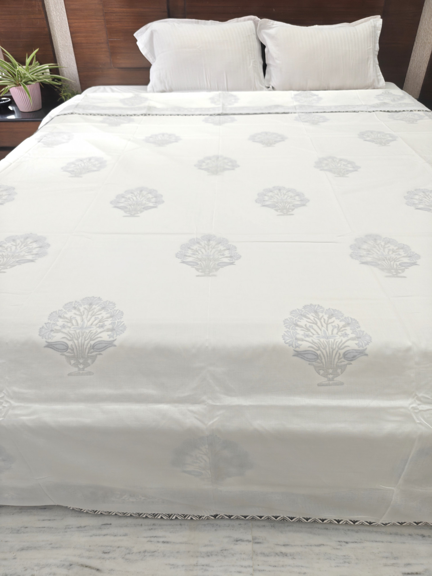 Block Print 3D Dohar - Earthen Grace  Hand Block Print Mulmul Jaipuri
