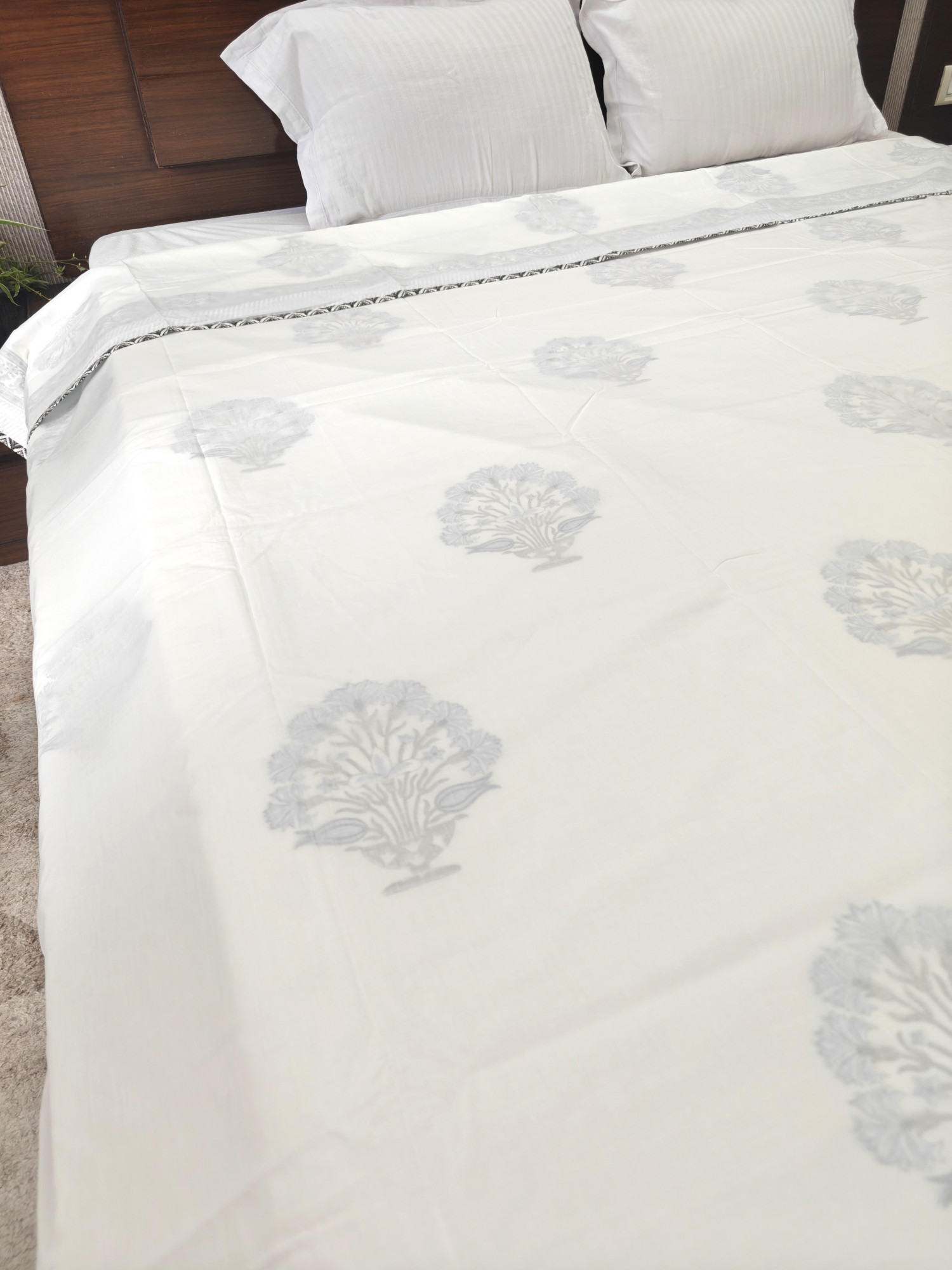Block Print 3D Dohar - Earthen Grace Hand Block Print Mulmul Jaipuri