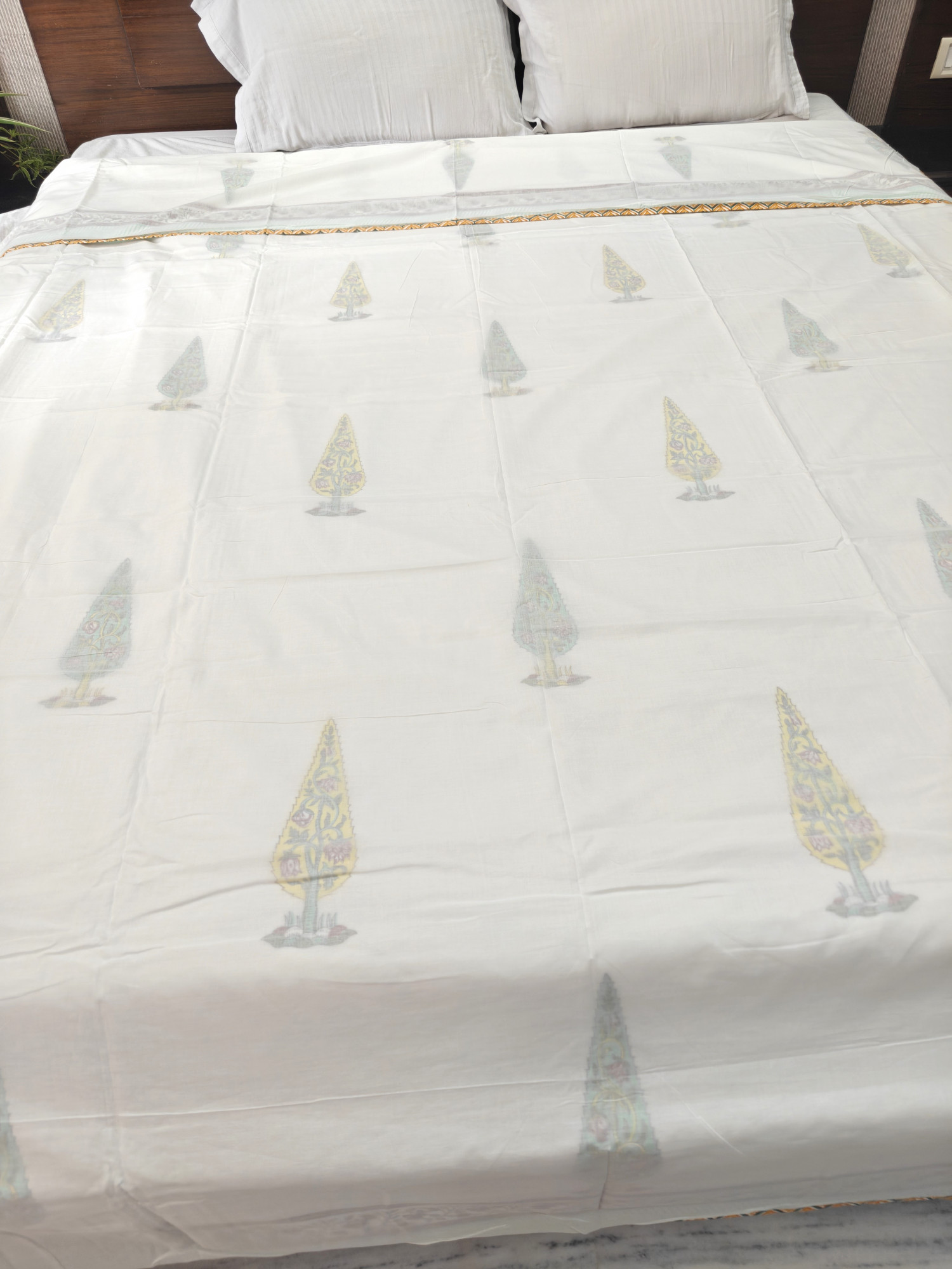 Block Print 3D Dohar - Chhipa Charm  Hand Block Print Mulmul Jaipuri