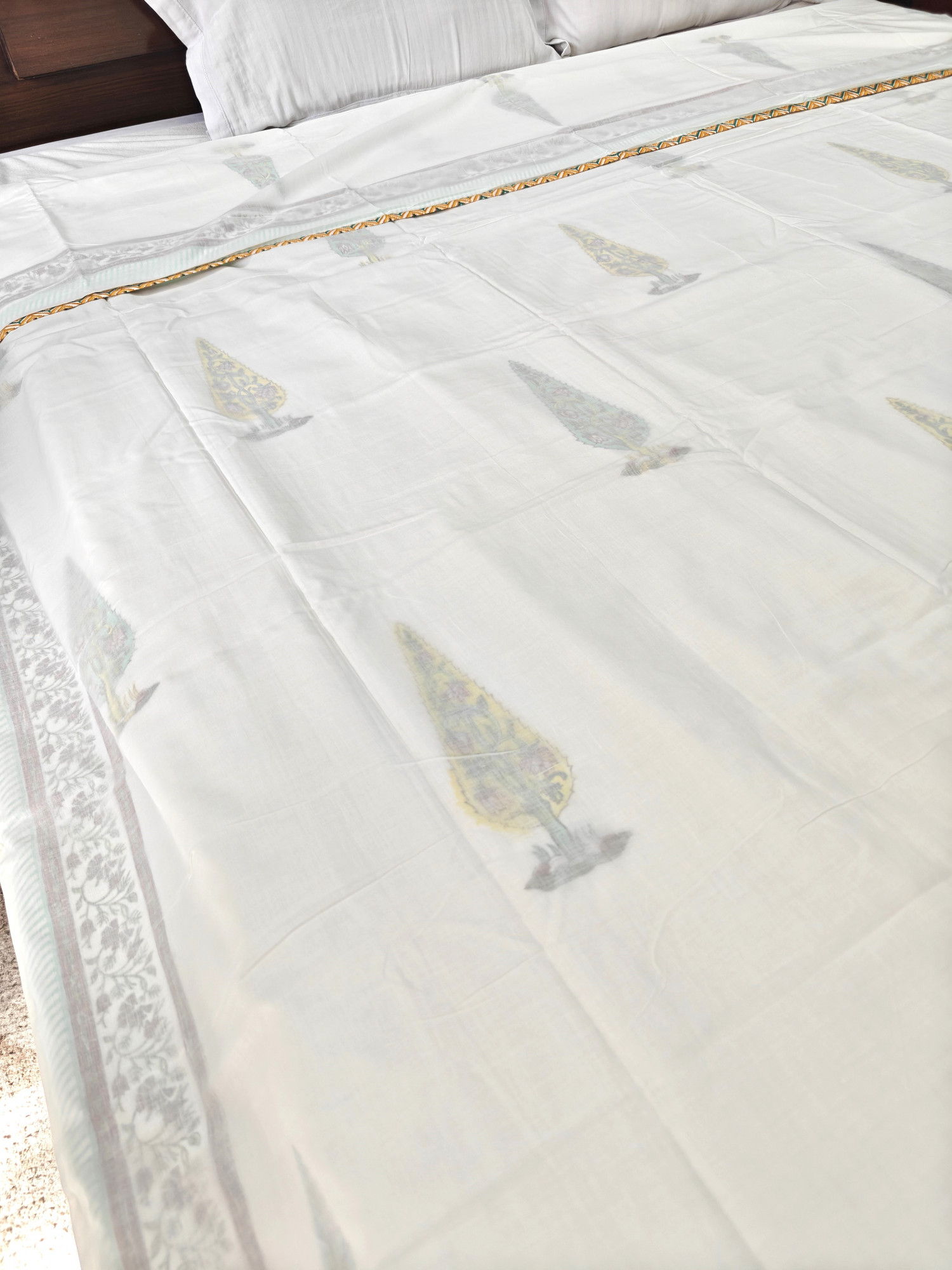 Block Print 3D Dohar - Chhipa Charm  Hand Block Print Mulmul Jaipuri
