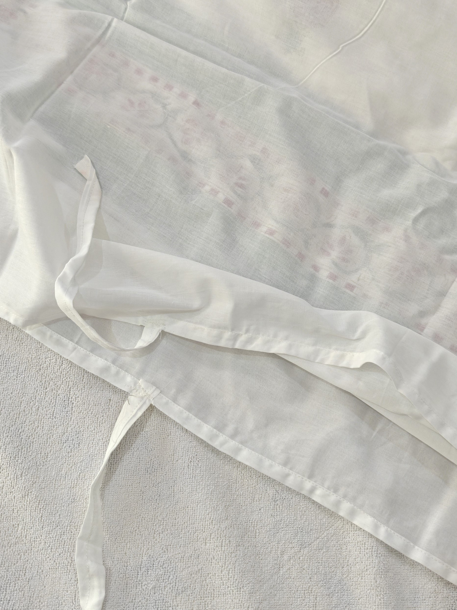 Premium white quilt cover cotton soft mulmul white razai cover Double Size