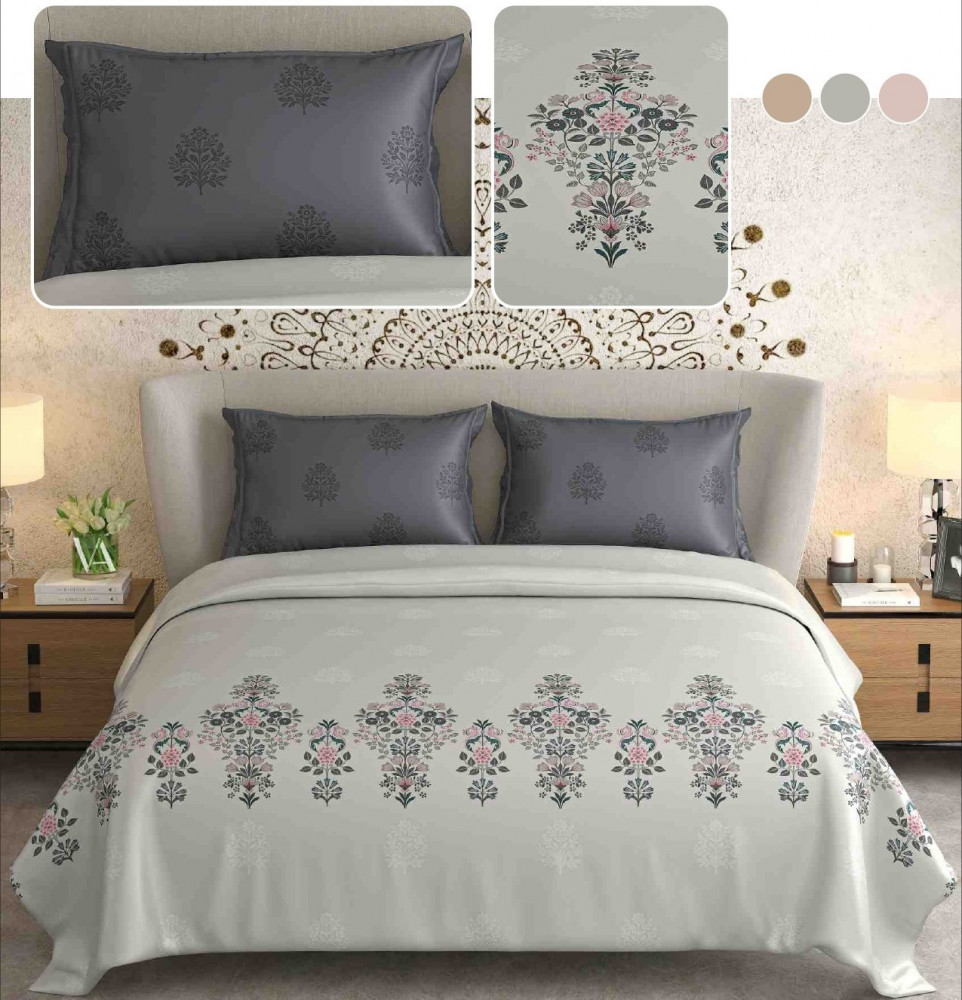 Image of NAYAB KING SIZE BEDSHEET WITH 2 PILLOW COVER