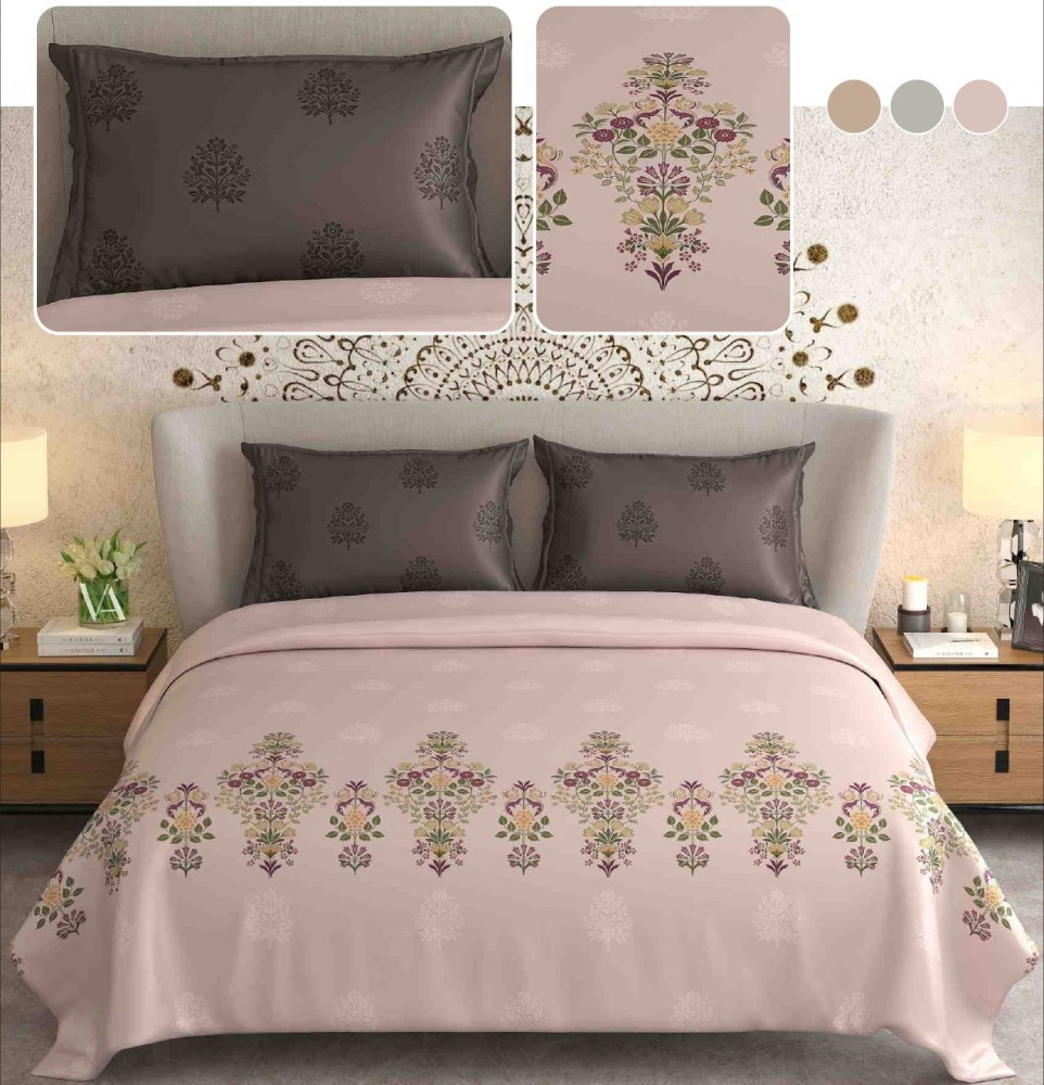 Image of NAYAB KING SIZE BEDSHEET WITH 2 PILLOW COVER