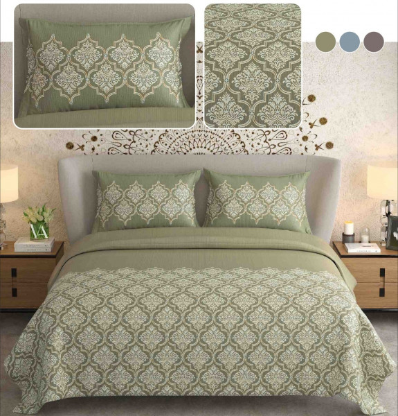 NAYAB KING SIZE BEDSHEET WITH 2 PILLOW COVER