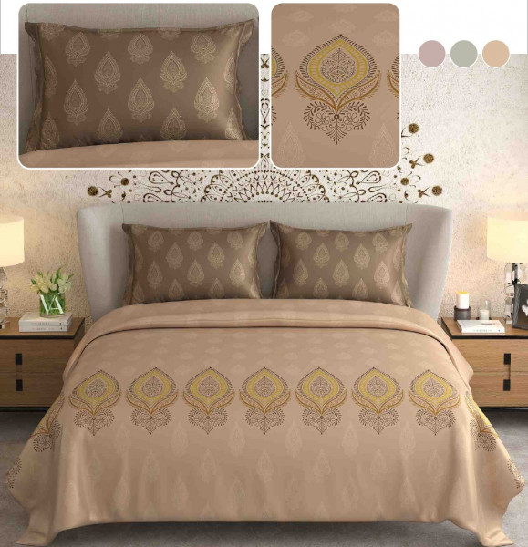 NAYAB KING SIZE BEDSHEET WITH 2 PILLOW COVER