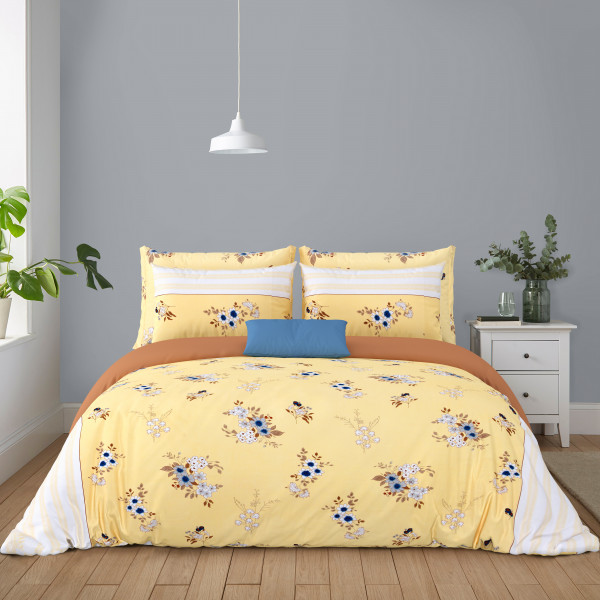 Bliss Double Bedsheet 100% Pure Cotton 180 TC Bedheeet With Two Pillow Cover Set of 18 Bedsheet