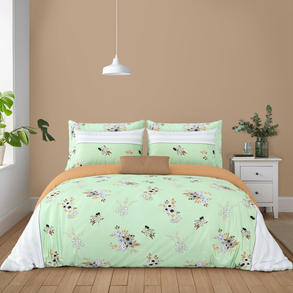 Bliss Double Bedsheet 100% Pure Cotton 180 TC Bedheeet With Two Pillow Cover Set of 18 Bedsheet