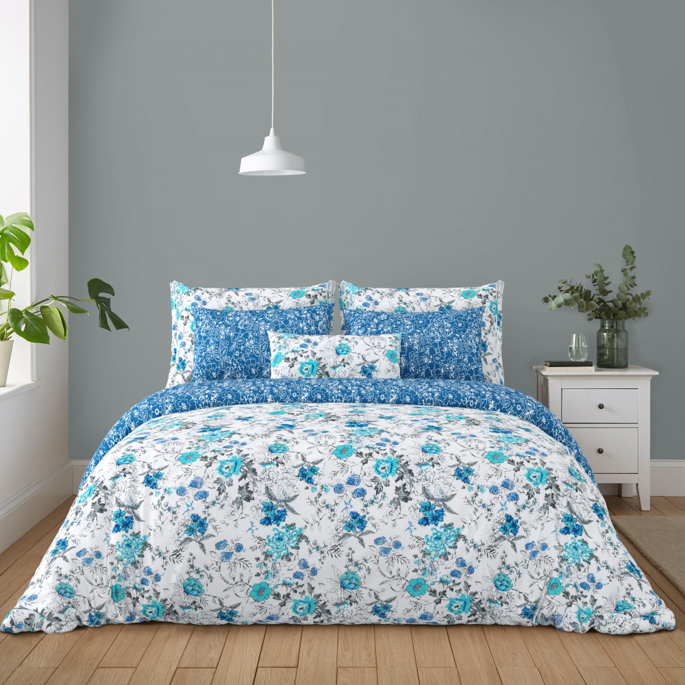 Bliss King Size 100% Pure Cotton 180 TC Bedheeet With Two Pillow Cover Set of 18 Bedsheet