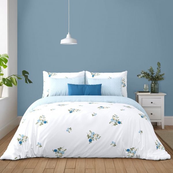 Bliss King Size 100% Pure Cotton 180 TC Bedheeet With Two Pillow Cover Set of 18 Bedsheet