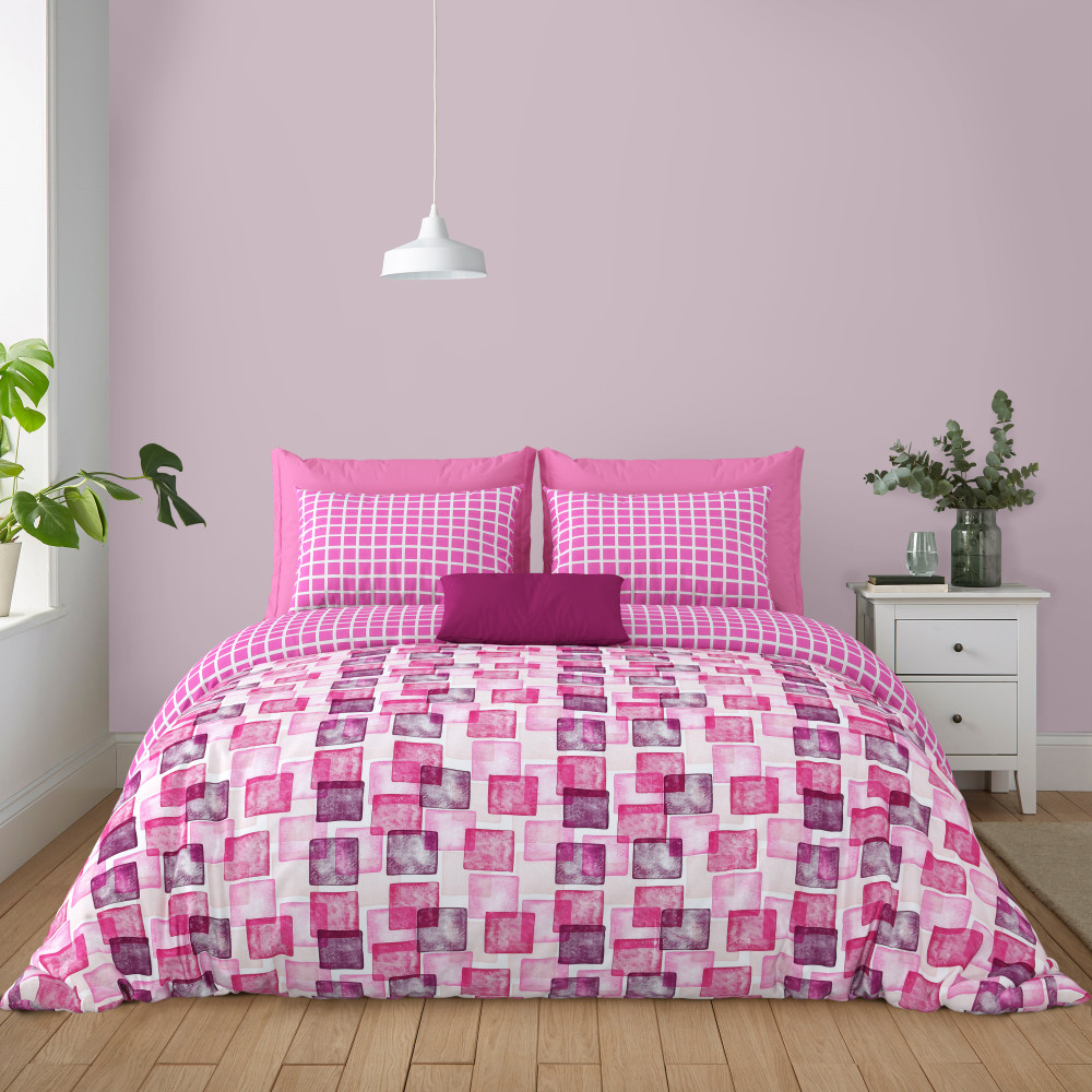 Bliss King Size 100% Pure Cotton 180 TC Bedheeet With Two Pillow Cover Set of 18 Bedsheet