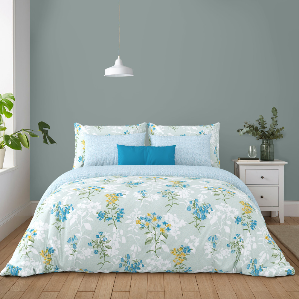 Bliss King Size 100% Pure Cotton 180 TC Bedheeet With Two Pillow Cover Set of 18 Bedsheet