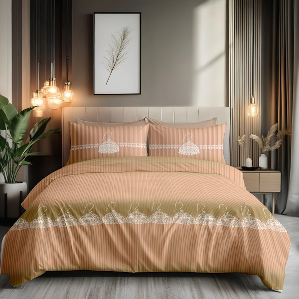 Bliss King Size 100% Pure Cotton 180 TC Bedheeet With Two Pillow Cover Set of 18 Bedsheet