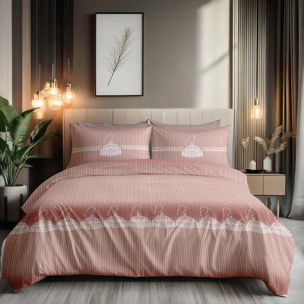 Bliss King Size 100% Pure Cotton 180 TC Bedheeet With Two Pillow Cover Set of 18 Bedsheet