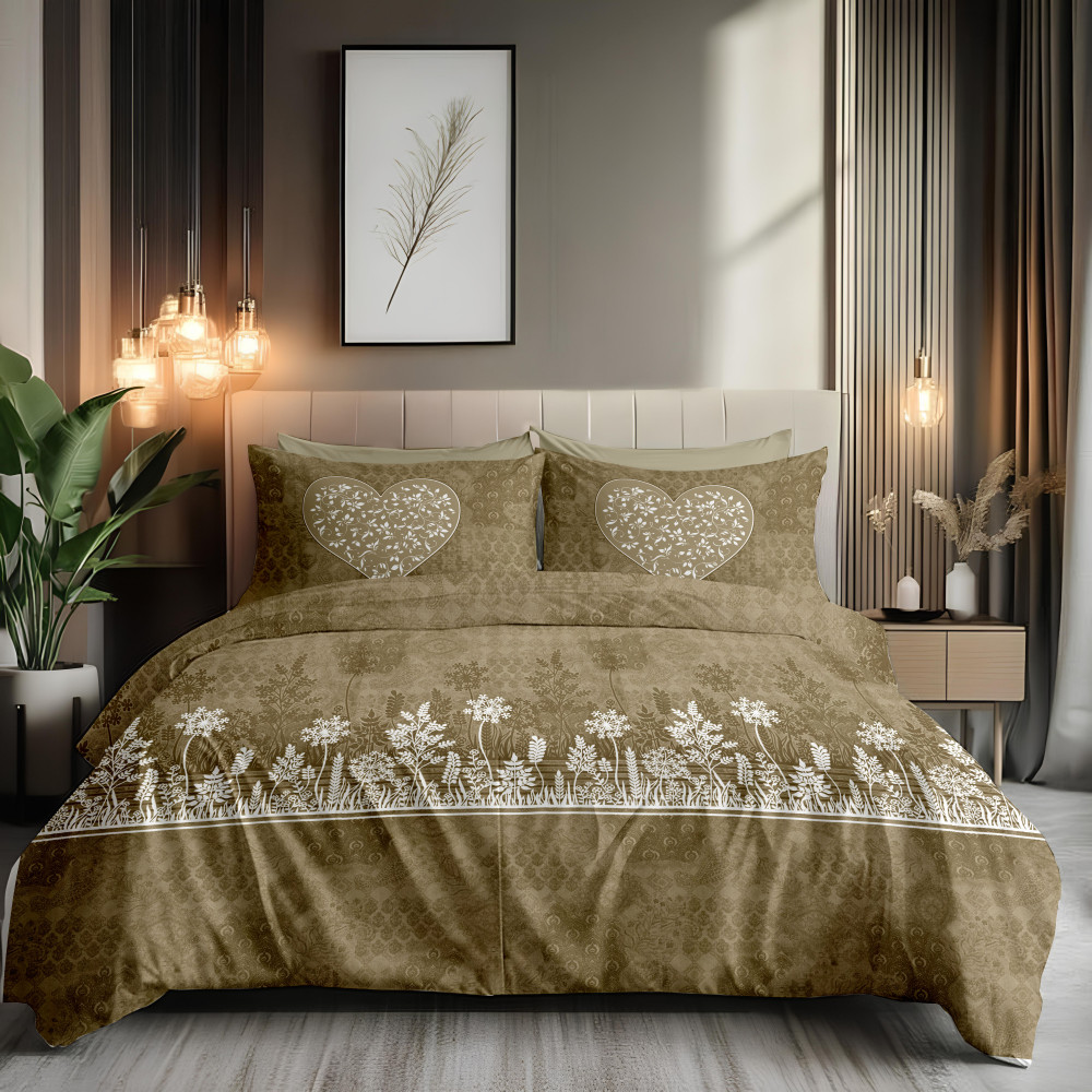 Bliss King Size 100% Pure Cotton 180 TC Bedheeet With Two Pillow Cover Set of 18 Bedsheet