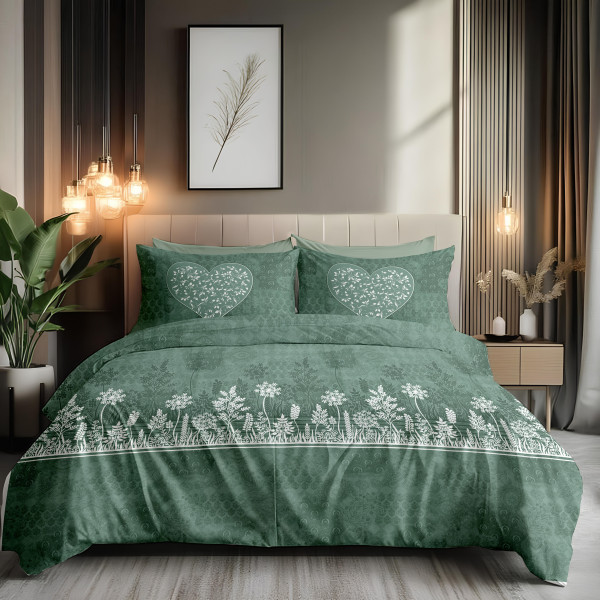 Bliss King Size 100% Pure Cotton 180 TC Bedheeet With Two Pillow Cover Set of 18 Bedsheet