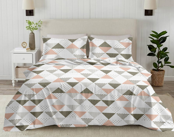 Bliss Floral Print King Size 100% Pure Cotton 180 TC Bedheeet With Two Pillow Cover Set