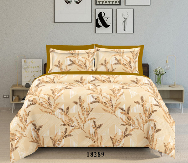 Bliss Floral Print King Size 100% Pure Cotton 180 TC Bedheeet With Two Pillow Cover Set