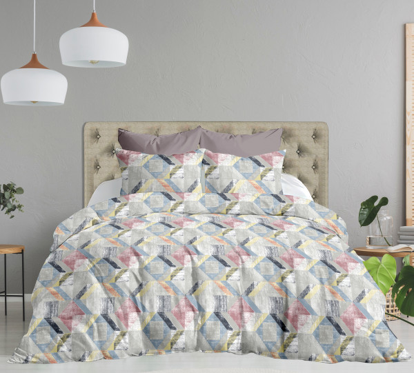 Bliss Floral Print King Size 100% Pure Cotton 180 TC Bedheeet With Two Pillow Cover Set