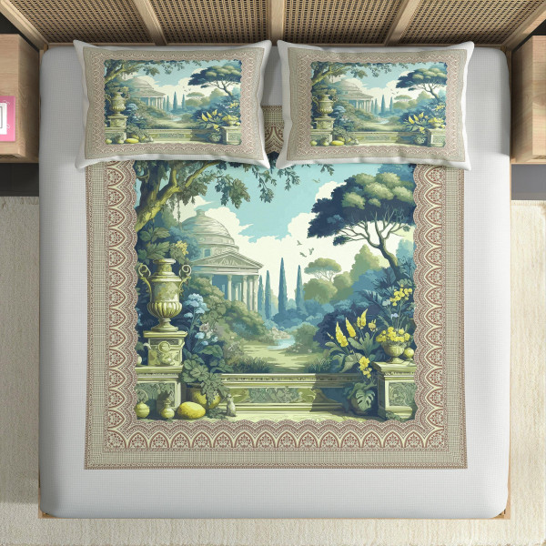 Elegance 210 TC Pure 100% Cotton King Size Bedsheet With Two Pillow Cover Set