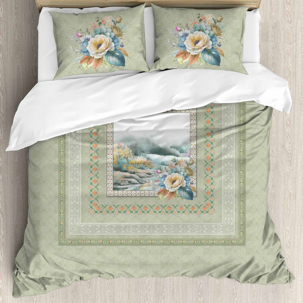 Elegance 210 TC Pure 100% Cotton King Size Bedsheet With Two Pillow Cover Set