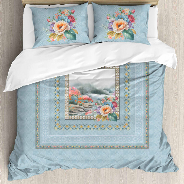 Elegance 210 TC Pure 100% Cotton King Size Bedsheet With Two Pillow Cover Set