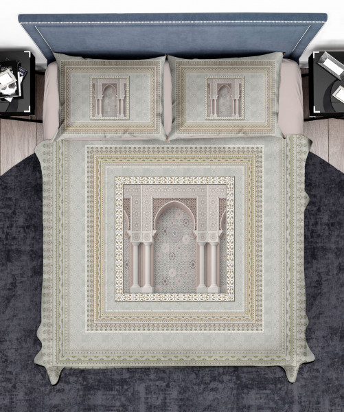 Elegance 210 TC Pure 100% Cotton King Size Bedsheet With Two Pillow Cover Set