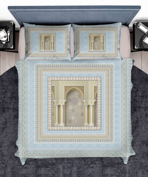 Elegance 210 TC Pure 100% Cotton King Size Bedsheet With Two Pillow Cover Set