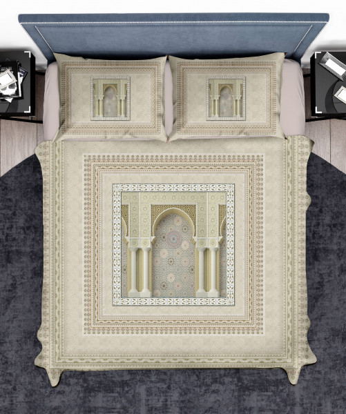 Elegance 210 TC Pure 100% Cotton King Size Bedsheet With Two Pillow Cover Set