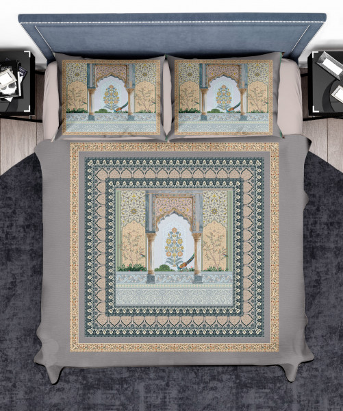 Elegance 210 TC Pure 100% Cotton King Size Bedsheet With Two Pillow Cover Set