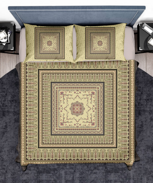 Elegance 210 TC Pure 100% Cotton King Size Bedsheet With Two Pillow Cover Set