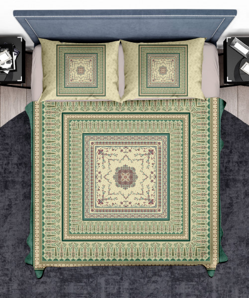 Elegance 210 TC Pure 100% Cotton King Size Bedsheet With Two Pillow Cover Set