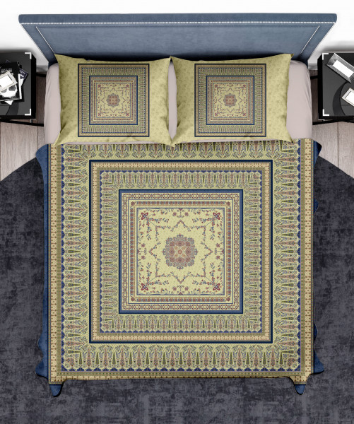 Elegance 210 TC Pure 100% Cotton King Size Bedsheet With Two Pillow Cover Set