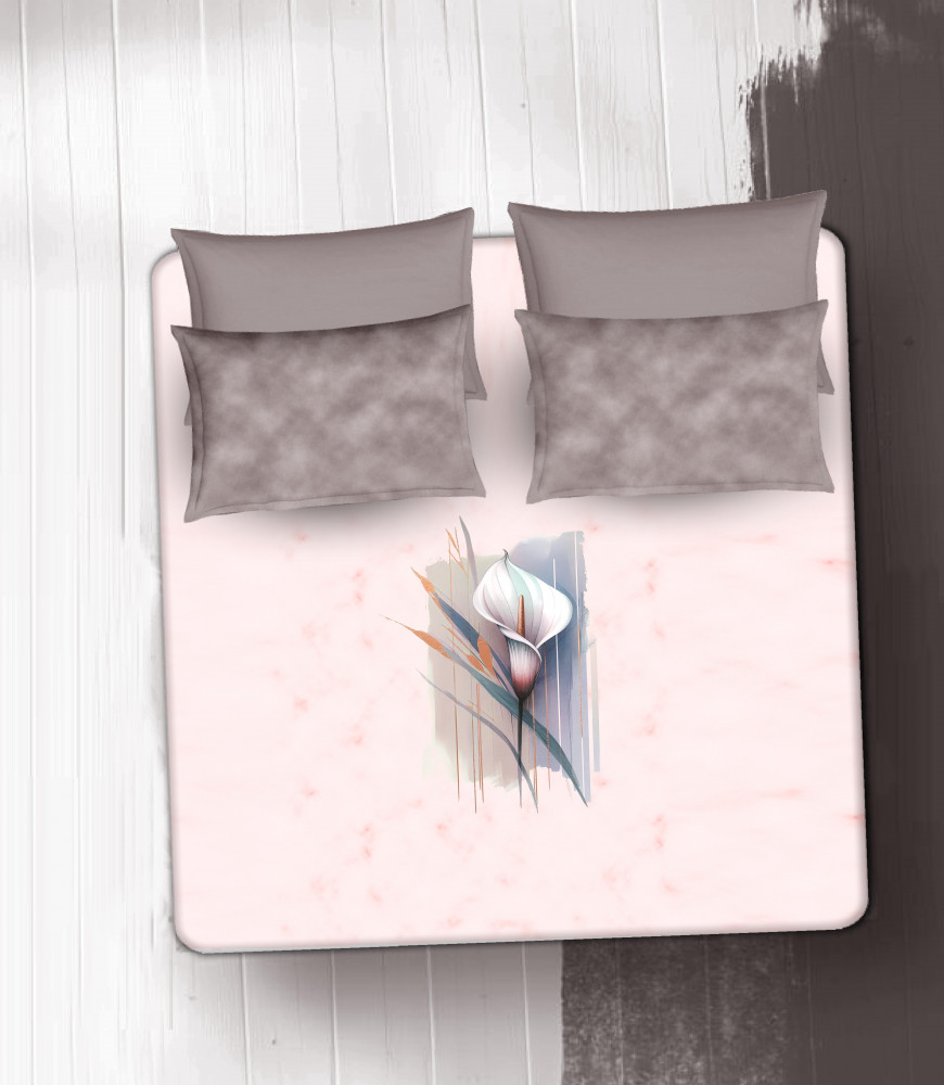 Image of Elegance 210 TC Pure 100% Cotton King Size Bedsheet With Two Pillow Cover Set