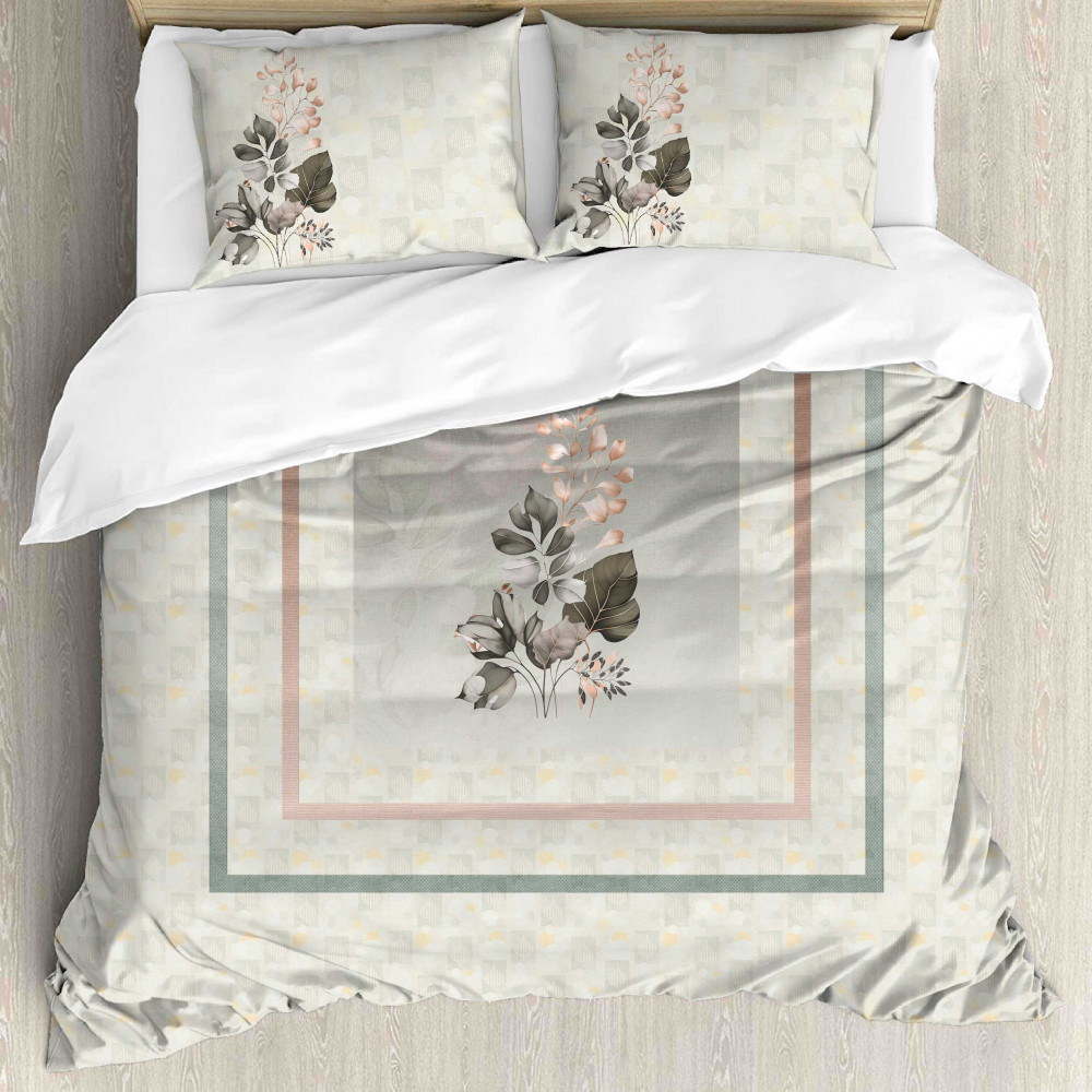 Image of Elegance 210 TC Pure 100% Cotton King Size Bedsheet With Two Pillow Cover Set