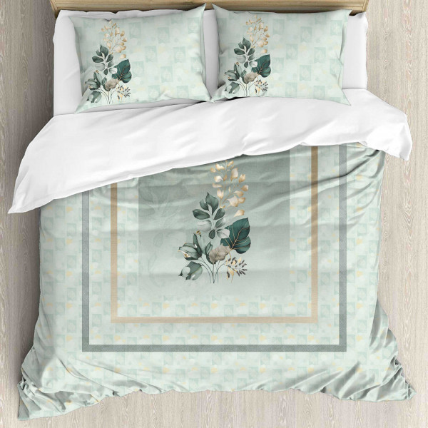 Elegance 210 TC Pure 100% Cotton King Size Bedsheet With Two Pillow Cover Set