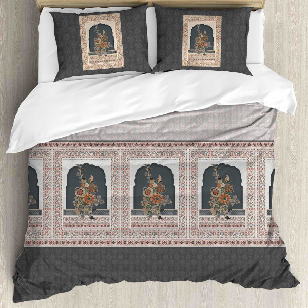 Elegance 210 TC Pure 100% Cotton King Size Bedsheet With Two Pillow Cover Set