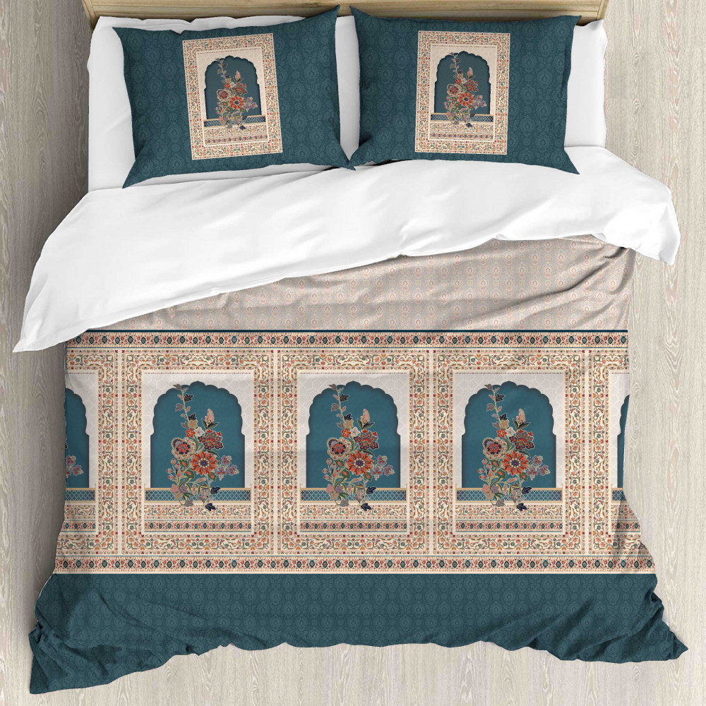 Image of Elegance 210 TC Pure 100% Cotton King Size Bedsheet With Two Pillow Cover Set