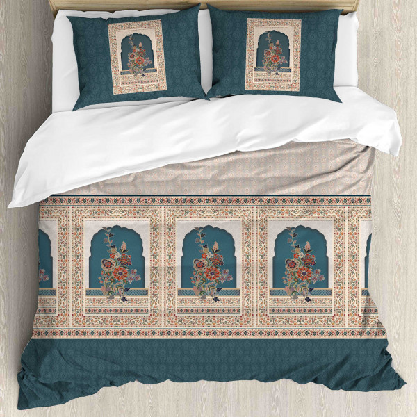 Elegance 210 TC Pure 100% Cotton King Size Bedsheet With Two Pillow Cover Set