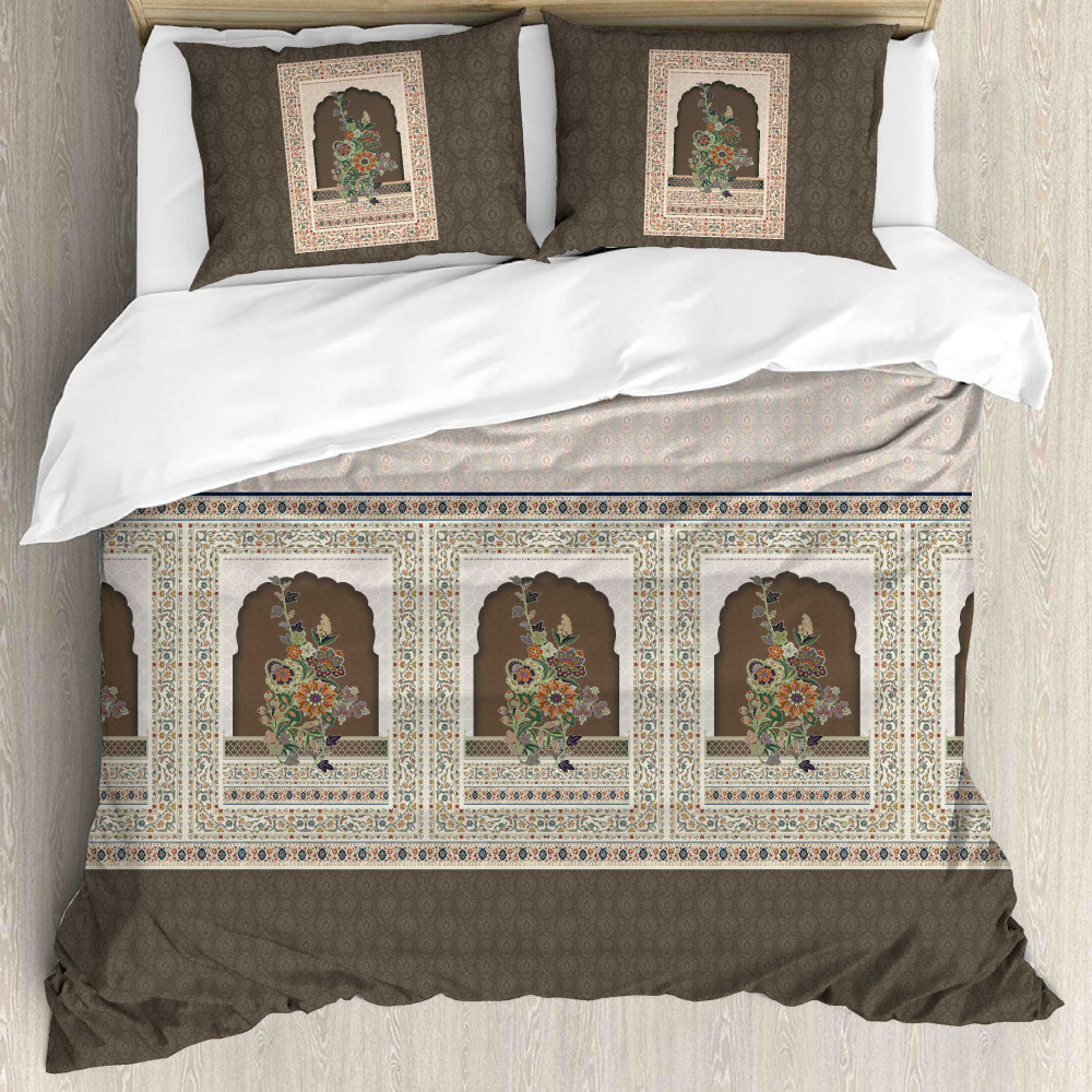 Image of Elegance 210 TC Pure 100% Cotton King Size Bedsheet With Two Pillow Cover Set