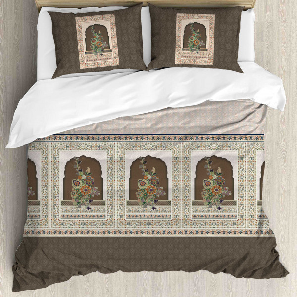 Elegance 210 TC Pure 100% Cotton King Size Bedsheet With Two Pillow Cover Set