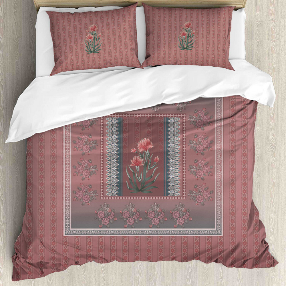 Image of Elegance 210 TC Pure 100% Cotton King Size Bedsheet With Two Pillow Cover Set