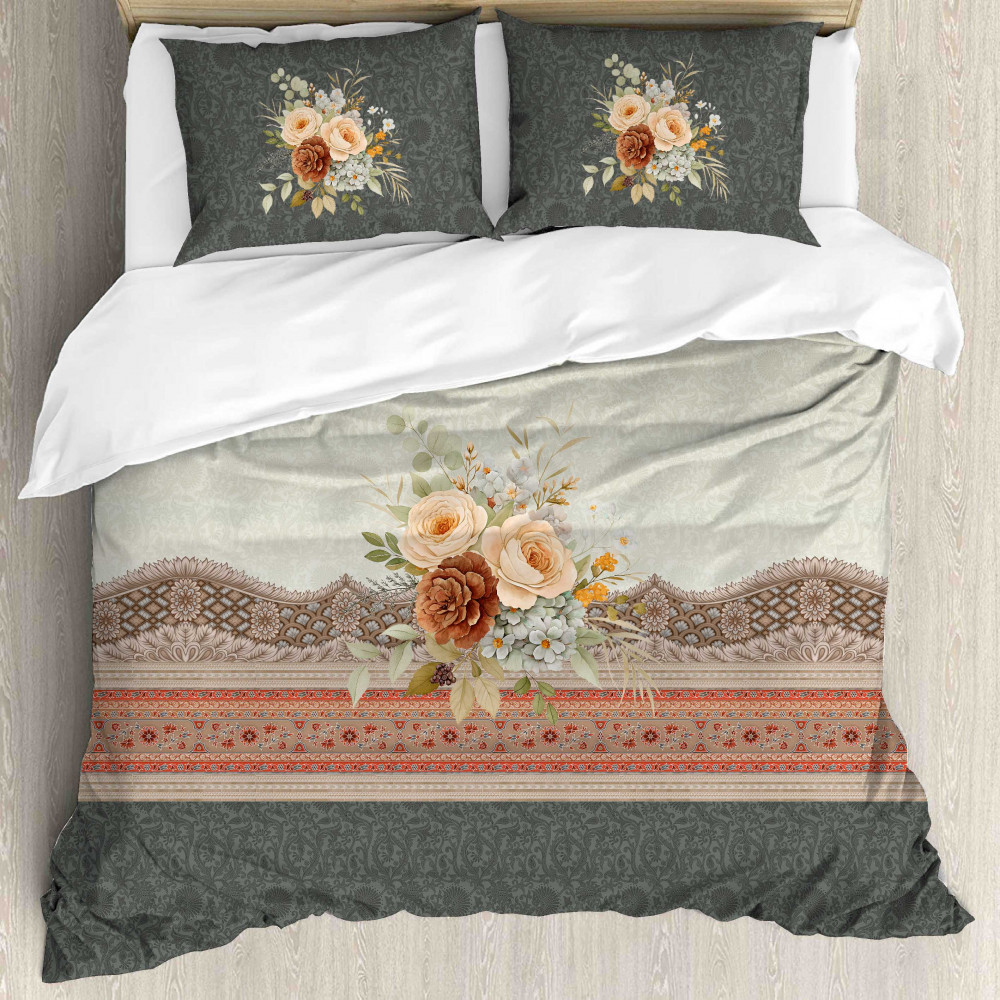 Image of Elegance 210 TC Pure 100% Cotton King Size Bedsheet With Two Pillow Cover Set