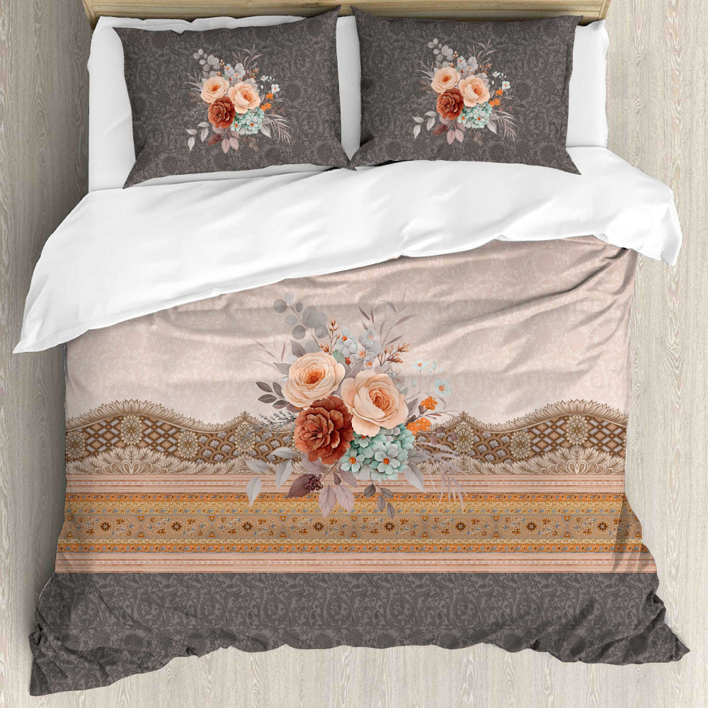 Image of Elegance 210 TC Pure 100% Cotton King Size Bedsheet With Two Pillow Cover Set