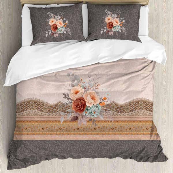 Elegance 210 TC Pure 100% Cotton King Size Bedsheet With Two Pillow Cover Set