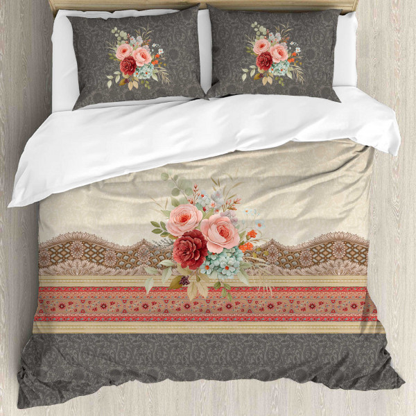 Elegance 210 TC Pure 100% Cotton King Size Bedsheet With Two Pillow Cover Set