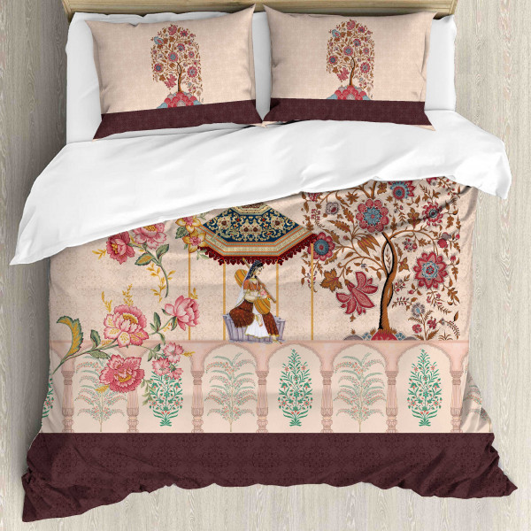 Elegance 210 TC Pure 100% Cotton King Size Bedsheet With Two Pillow Cover Set